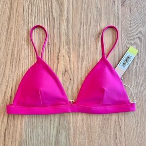 NWT Summersalt Triangle Bikini Top - Hibiscus Pink - Size 6